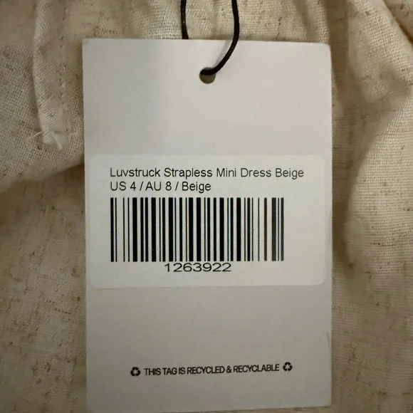 Princess Polly Cream Strapless Dress - Picture 5 of 5